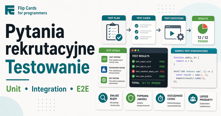 50+ Backend Testing Pytania Rekrutacyjne 2026: Unit Tests, Integration Tests i TDD - Flipcards