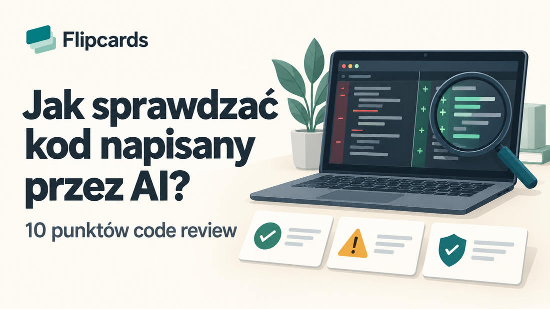 10 punktów code review kodu AI: testy i bezpieczeństwo - Flipcards