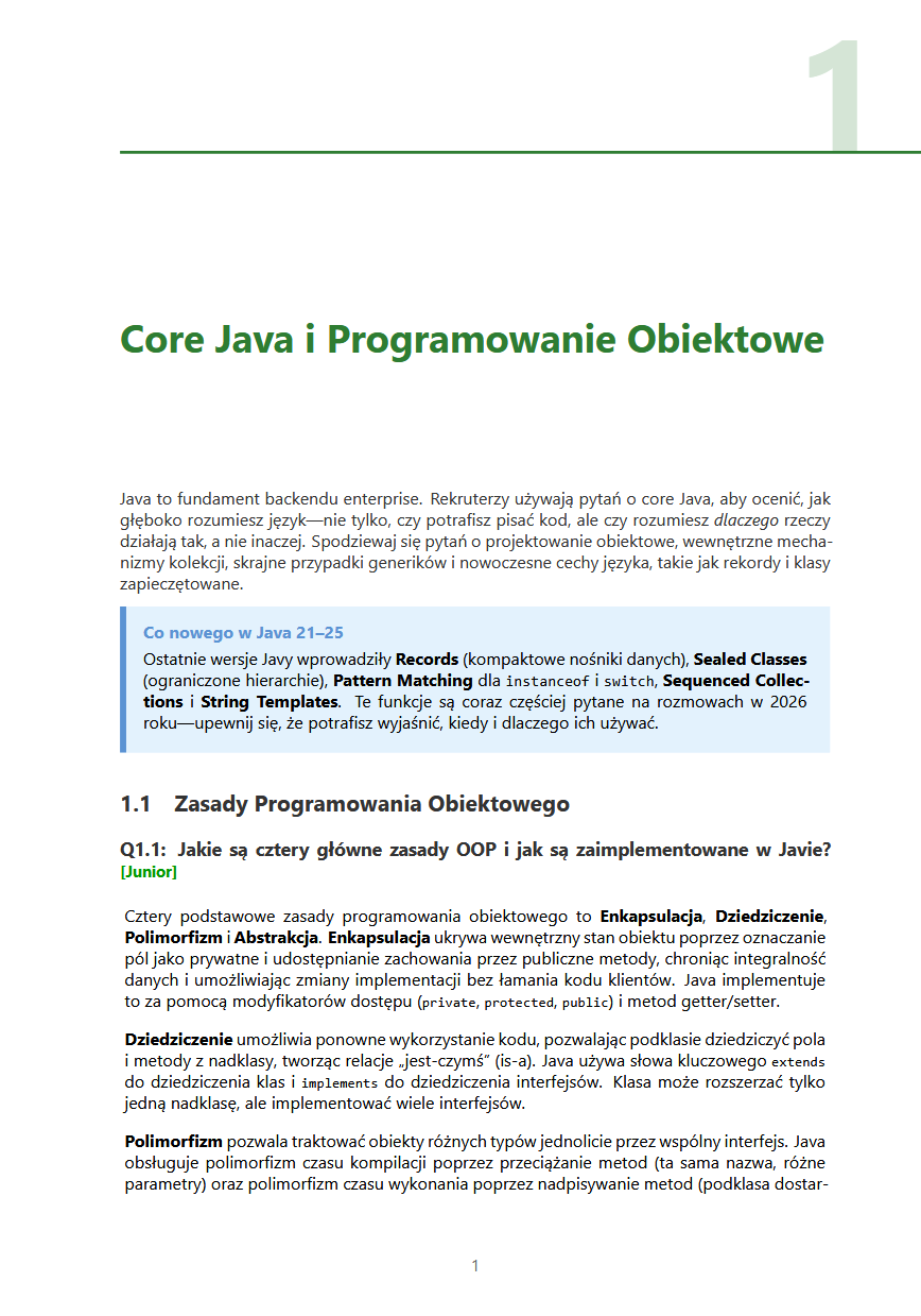 Backend Java 2026 PL - Ebook PDF do rozmow technicznych