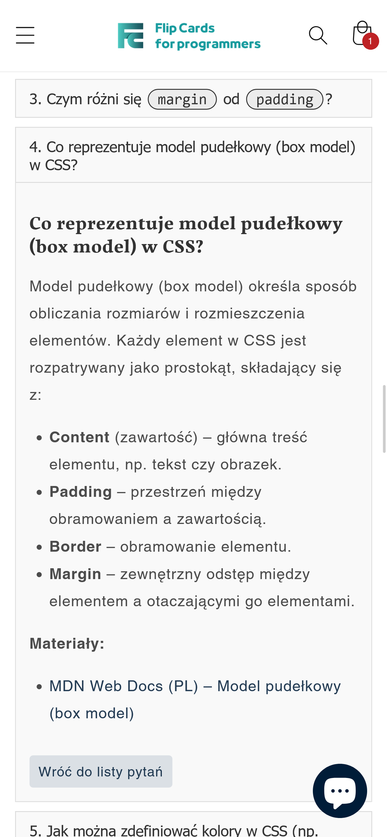 Fiszki CSS