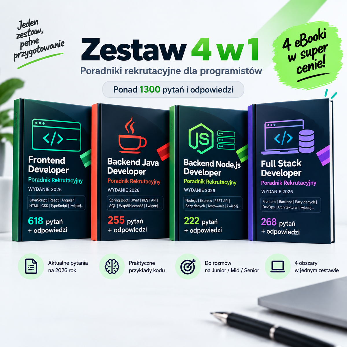 Zestaw 4x Ebook PDF do rozmow technicznych 2026 PL