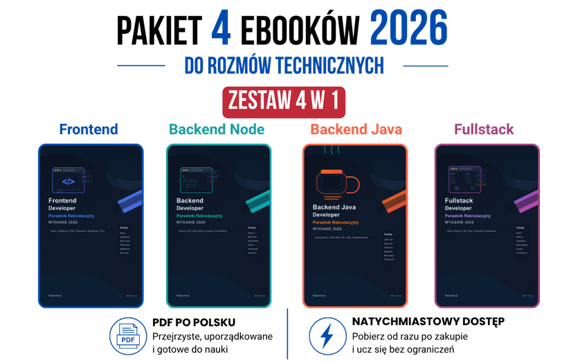 Pakiet materiałów Frontend, Backend i Fullstack Developer